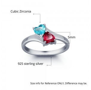 Sterling Silver Personalized Birthstone Ring JEWJORI101789